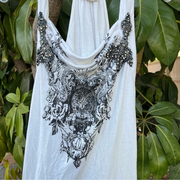 Vintage Y2K MM UNPLUGGED by MISS ME dress intricate design with rhinestones - Picture 4 of 10